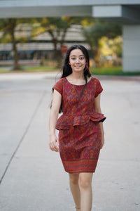 Exquisite Indonesian Hand Woven Cocktail Dress