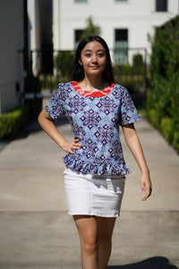 Beautiful Indonesian Batik Peplum Top