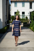 Load image into Gallery viewer, Elegant Indonesian Ikat Hand Woven Peplum Dress
