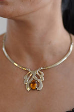 Load image into Gallery viewer, Silver Necklace With Citrine Gem Stone
